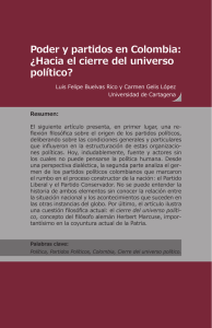 Poder y partidos en Colombia: ¿Hacia el cierre del universo político?