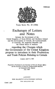 Exchanges of Letters and Notes