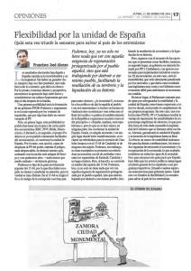 Columna de opinión en "La opinión de Zamora"