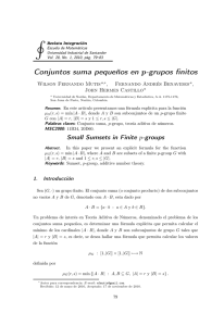 Conjuntos suma pequeños en p-grupos finitos