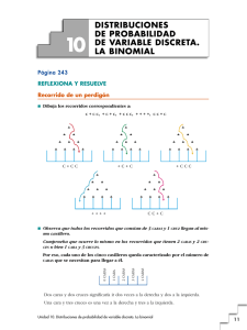 distribuciones de probabilidad de variable discreta. la binomial