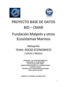 PROYECTO BASE DE DATOS BID – CMAR Fundación Malpelo y