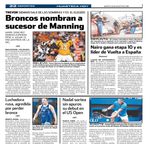 Broncos nombran a sucesor de Manning
