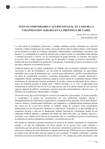 nuevas comunidades y accion estatal: el caso de la colonizacion