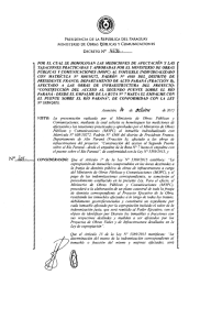 por el cual se homologan las mediciones de afectación y las