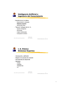 Inteligencia Artificial e Ingenierэa del Conocimiento I. A. Clсsica