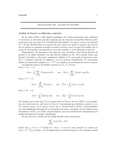 Aplicaciones del análisis de Fourier
