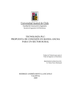 tecnología plc: propuesta de conexión en banda ancha para un