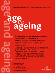 Age and Ageing: Consenso europeo sobre su