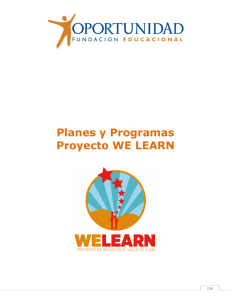 Planes y Programas Proyecto WE LEARN