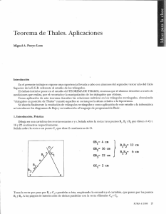 Teorema de Thales. Aplicaciones