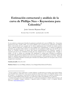 Estimación estructural y análisis de la curva de Phillips Neo