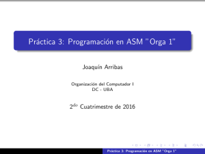 Práctica 3: Programación en ASM "Orga 1"