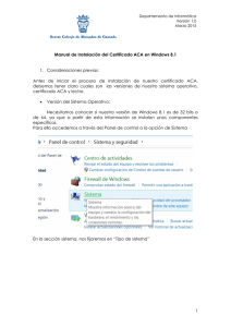 1 Manual de Instalación del Certificado ACA en Windows 8.1 1