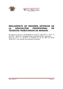 reglamento de régimen interior de la asociación profesional de