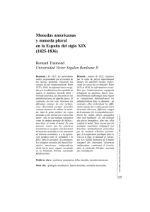 Monedas americanas y moneda plural en la España del siglo XIX