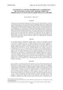 analisis de la captura, distribucion y composicion de tallas de