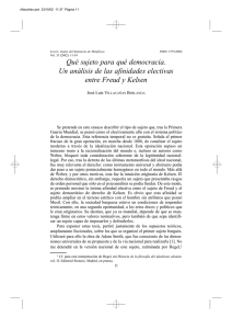 Qué sujeto para qué democracia. Un análisis de las afinidades