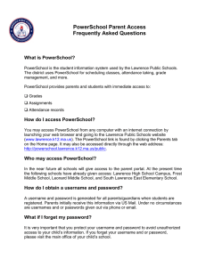 PowerSchool Parent Access Frequently Asked Questions