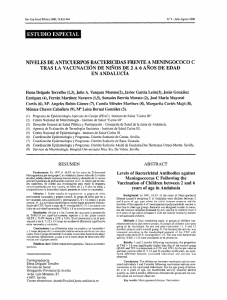 NIVELES DE ANTICUERPOS BACTERICIDAS FRENTE A