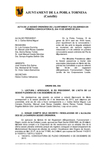 Acta 15/01/14 - Ajuntament de La Pobla Tornesa