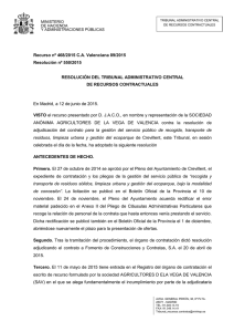 0550/2015 - Ministerio de Hacienda y Administraciones Públicas