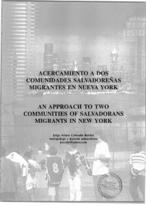 Acercamiento a dos Comunidades Salvadoreñas migrantes en