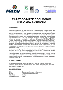 plástico mate ecológico una capa antimoho