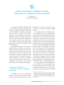 crISIS ecOnóMIca, teMOreS Y retOS. dIeZ aÑOS de caMBIOS en laS