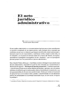 El acto jurídico administrativo