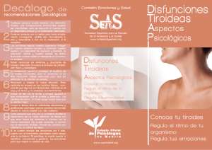 Disfunciones Tiroideas - Colegio Oficial de Psicólogos de Madrid