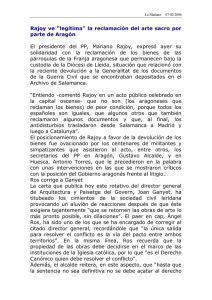 Rajoy ve “legítima” la reclamación del arte sacro por parte de