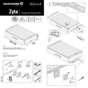 del caj&oacute;n ated to back of drawer * Perf0rac espalda