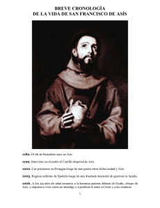 breve cronología de la vida de san francisco de asís