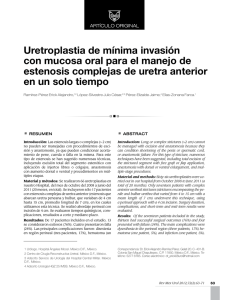 Uretroplastia de mínima invasión con mucosa oral