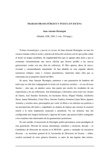 "Trabajo dramatúrgico y puesta en escena".