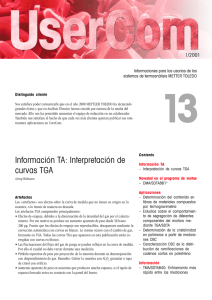 Información TA: Interpretación de curvas TGA