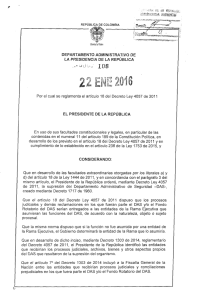 decreto 108 del 22 de enero de 2016