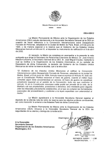 OEA-02812 La Misión Permanente de México ante la Organización