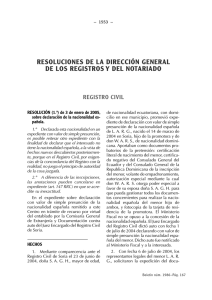 resoluciones de la dirección general de los registros y del notariado