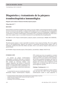 Diagnóstico y tratamiento de la púrpura trombocitopénica