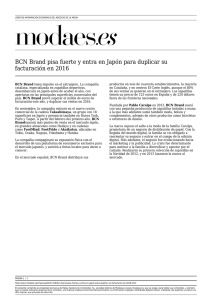 BCN Brand pisa fuerte y entra en Japón para duplicar su facturación