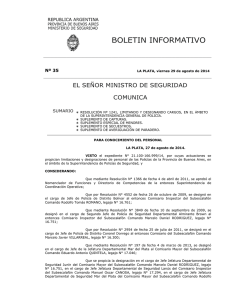 Nº 35 - Ministerio de Seguridad Provincia de Buenos Aires