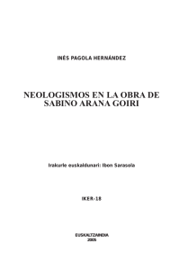 Neologismos en la obra de Sabino Arana Goiri
