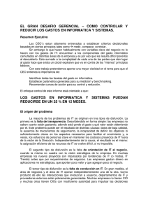 el gran desafio gerencial – como controlar y reducir los gastos en