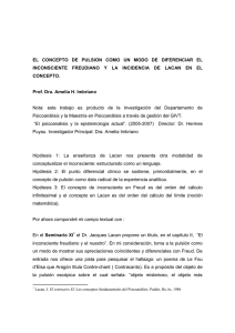 El concepto de pulsión como un modo de diferenciar el inconsciente