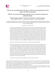 Effects on an early discharge program on the concerns of parents of