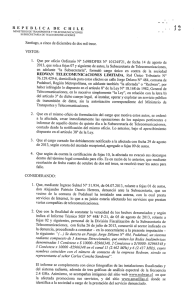 REPÚBLICA DE CHILE ,. MINISTERIO DE TRANSPORTES