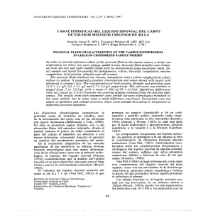 CARACTERISTICAS DEL LIQUIDO SINOVIAL DEL CARPO DE