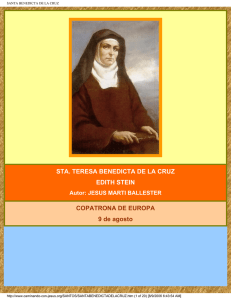 Santa Teresa Benedicta de la Cruz, Edith Stein